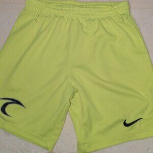 Nike 3Brand Dri-Fit Neon Yellow Green Kids Athletic Boys Sports Shorts Size Med